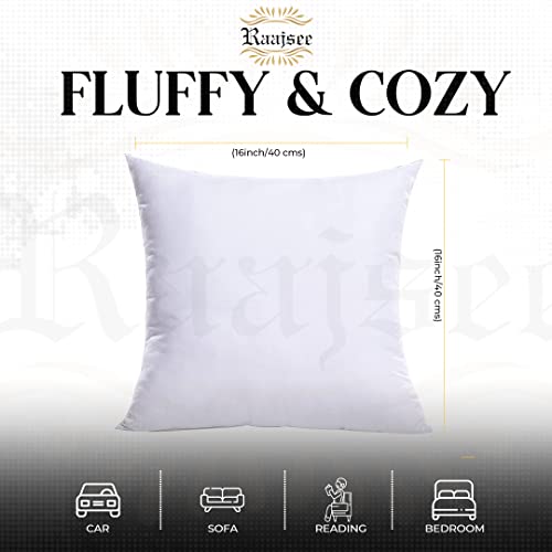 Cushion Inserts 40cm x 40cm /16 x 16 Inch (Pack of 2),Premium