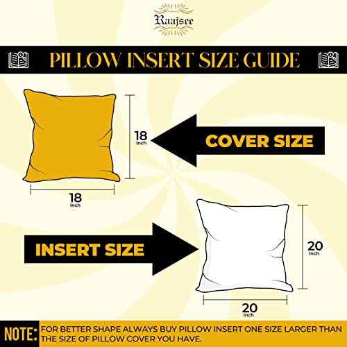 Cushion Inserts 40cm x 40cm /16 x 16 Inch (Pack of 2),Premium Cotton B –  howlbike